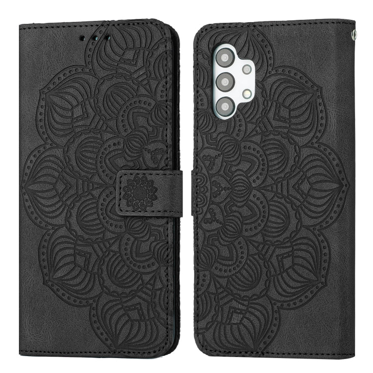 Custodia per cellulare in pelle flip goffrata con mandala, For Samsung Galaxy A03s 166mm, For Samsung Galaxy A11, For Samsung Galaxy A12, For Samsung Galaxy A13 4G