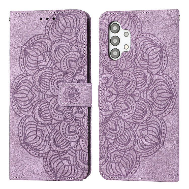 Custodia per cellulare in pelle flip goffrata con mandala, For Samsung Galaxy A03s 166mm, For Samsung Galaxy A11, For Samsung Galaxy A12, For Samsung Galaxy A13 4G