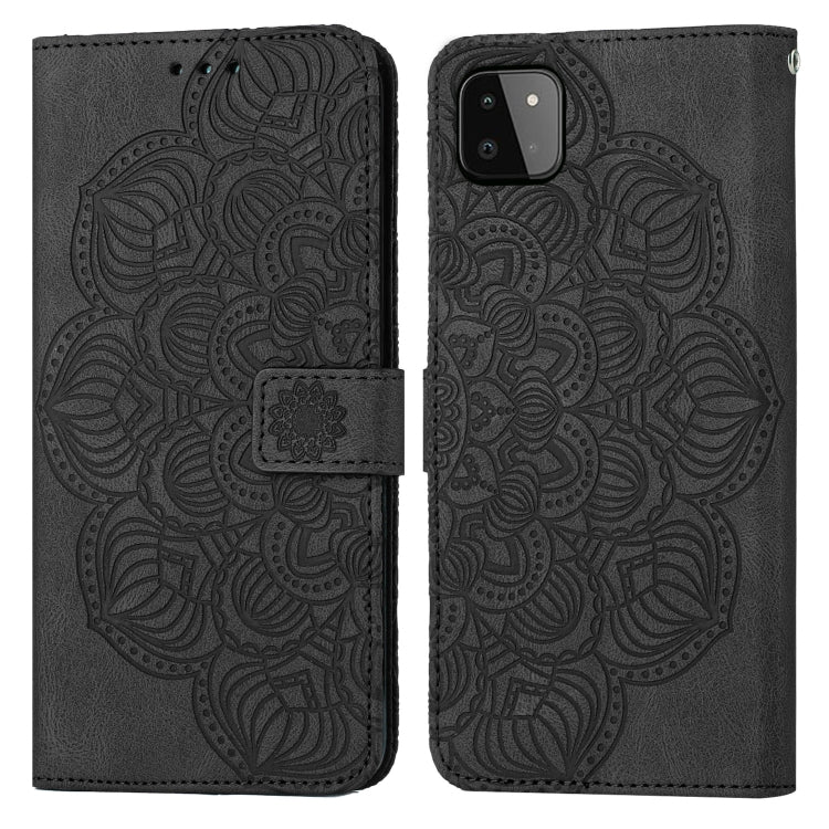 Custodia per cellulare in pelle flip goffrata con mandala, For Samsung Galaxy A22 4G, For Samsung Galaxy A22 5G, For Samsung Galaxy A23, For Samsung Galaxy A31
