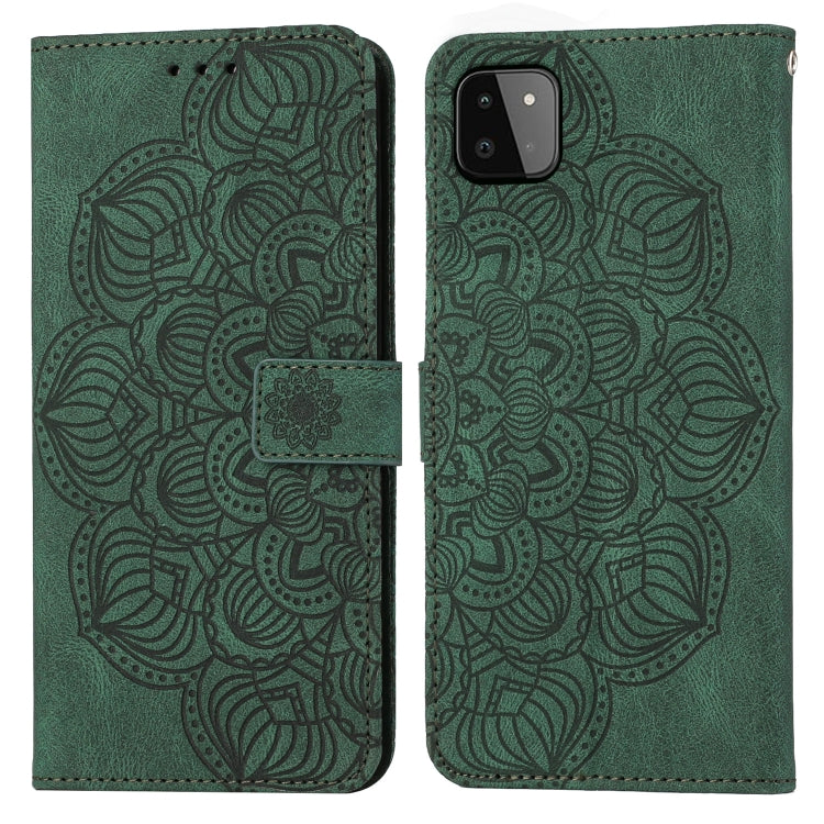 Custodia per cellulare in pelle flip goffrata con mandala, For Samsung Galaxy A22 4G, For Samsung Galaxy A22 5G, For Samsung Galaxy A23, For Samsung Galaxy A31