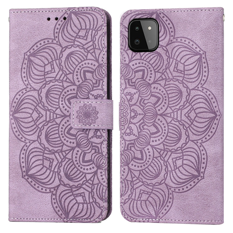 Custodia per cellulare in pelle flip goffrata con mandala, For Samsung Galaxy A22 4G, For Samsung Galaxy A22 5G, For Samsung Galaxy A23, For Samsung Galaxy A31