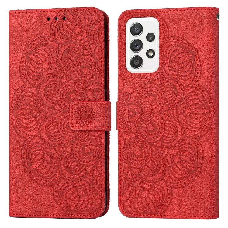 Custodia per cellulare in pelle flip goffrata con mandala, For Samsung Galaxy A53, For Samsung Galaxy A70, For Samsung Galaxy A71 4G, For Samsung Galaxy A72 4G / 5G
