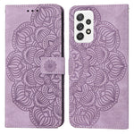 Custodia per cellulare in pelle flip goffrata con mandala, For Samsung Galaxy A73, For Samsung Galaxy S20, For Samsung Galaxy S20 FE, For Samsung Galaxy S20+