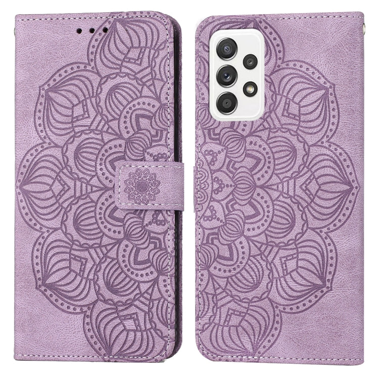 Custodia per cellulare in pelle flip goffrata con mandala, For Samsung Galaxy A73, For Samsung Galaxy S20, For Samsung Galaxy S20 FE, For Samsung Galaxy S20+