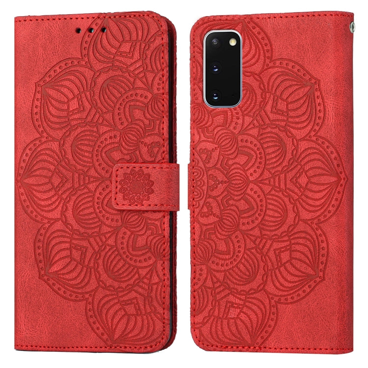 Custodia per cellulare in pelle flip goffrata con mandala, For Samsung Galaxy A73, For Samsung Galaxy S20, For Samsung Galaxy S20 FE, For Samsung Galaxy S20+