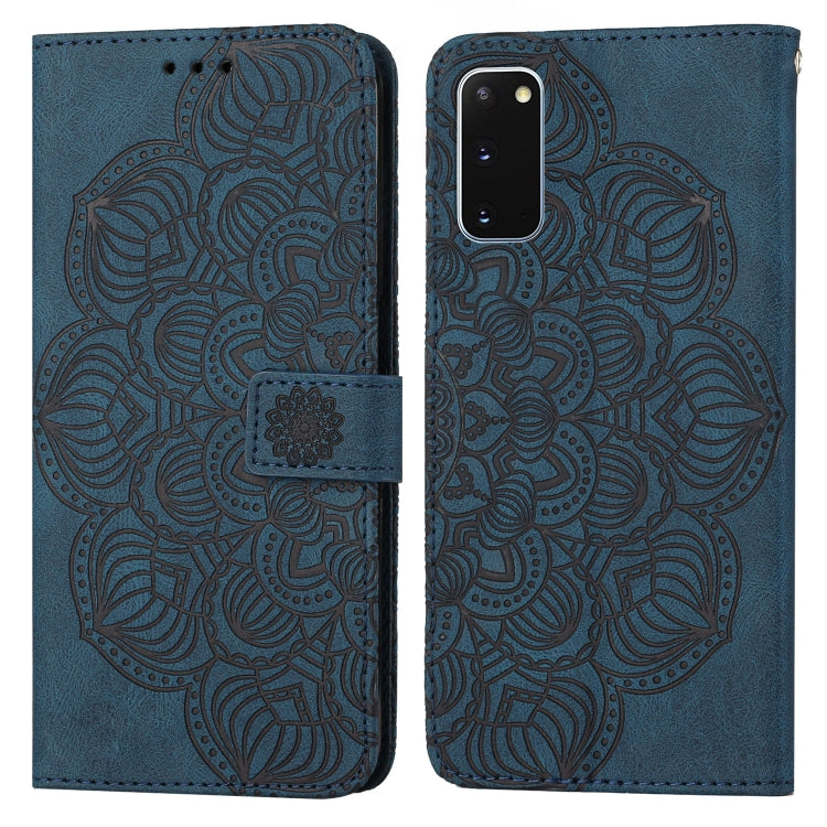 Custodia per cellulare in pelle flip goffrata con mandala, For Samsung Galaxy A73, For Samsung Galaxy S20, For Samsung Galaxy S20 FE, For Samsung Galaxy S20+