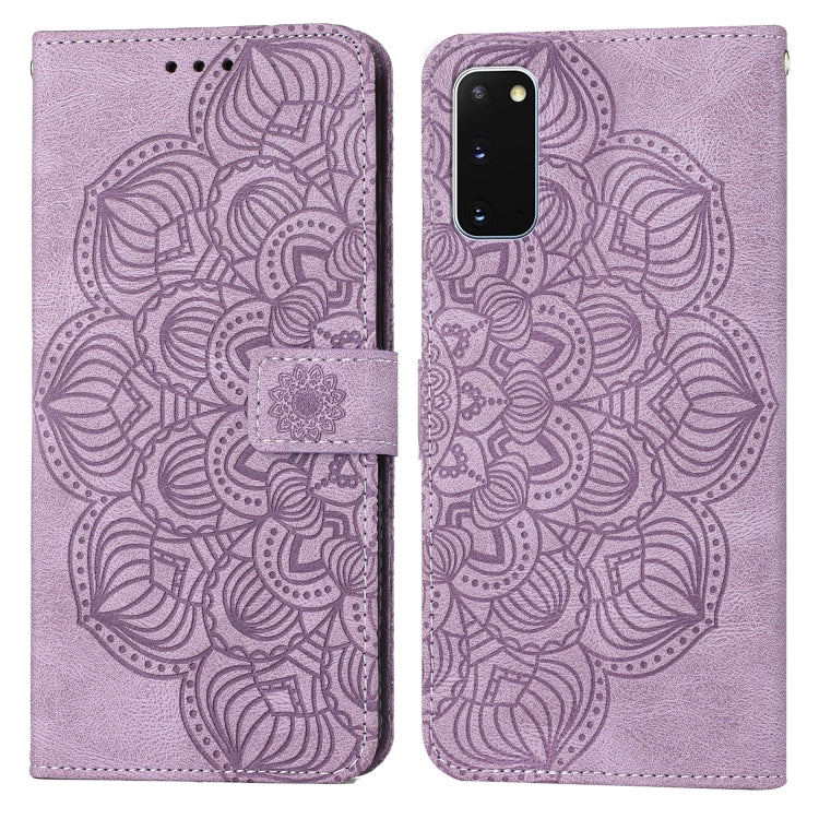 Custodia per cellulare in pelle flip goffrata con mandala, For Samsung Galaxy A73, For Samsung Galaxy S20, For Samsung Galaxy S20 FE, For Samsung Galaxy S20+