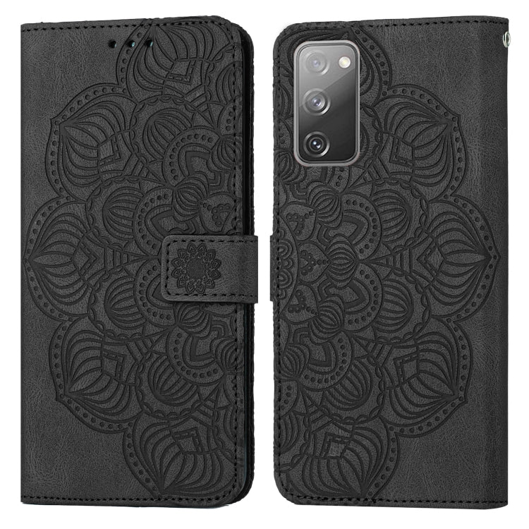 Custodia per cellulare in pelle flip goffrata con mandala, For Samsung Galaxy A73, For Samsung Galaxy S20, For Samsung Galaxy S20 FE, For Samsung Galaxy S20+