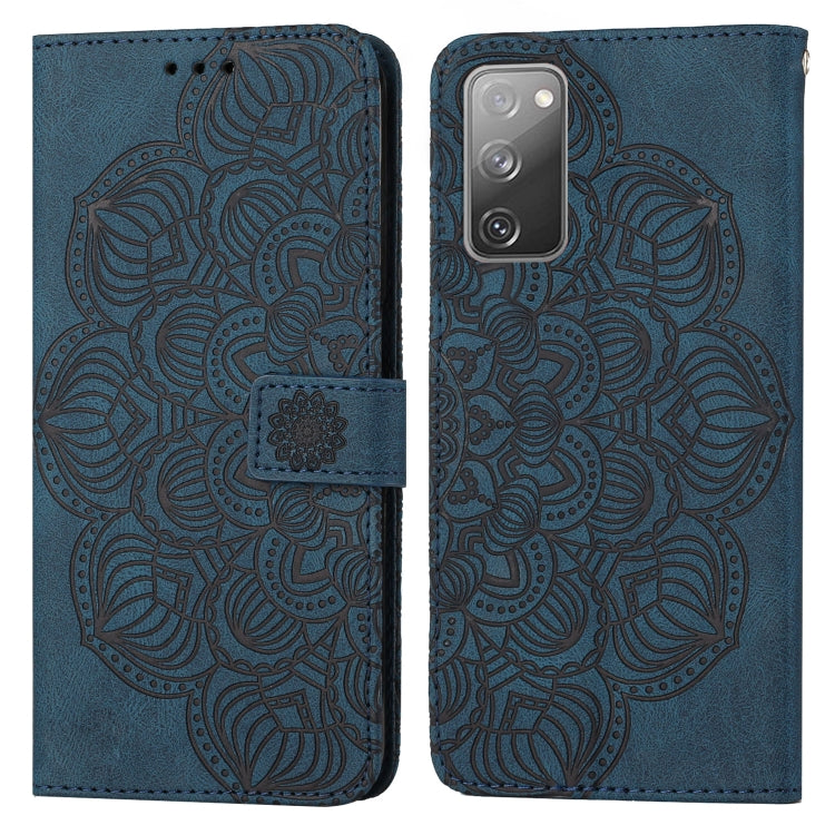 Custodia per cellulare in pelle flip goffrata con mandala, For Samsung Galaxy A73, For Samsung Galaxy S20, For Samsung Galaxy S20 FE, For Samsung Galaxy S20+