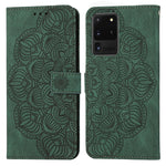 Custodia per cellulare in pelle flip goffrata con mandala, For Samsung Galaxy S20 Ultra, For Samsung Galaxy S21 5G, For Samsung Galaxy S21 FE 5G, For Samsung Galaxy S21+ 5G