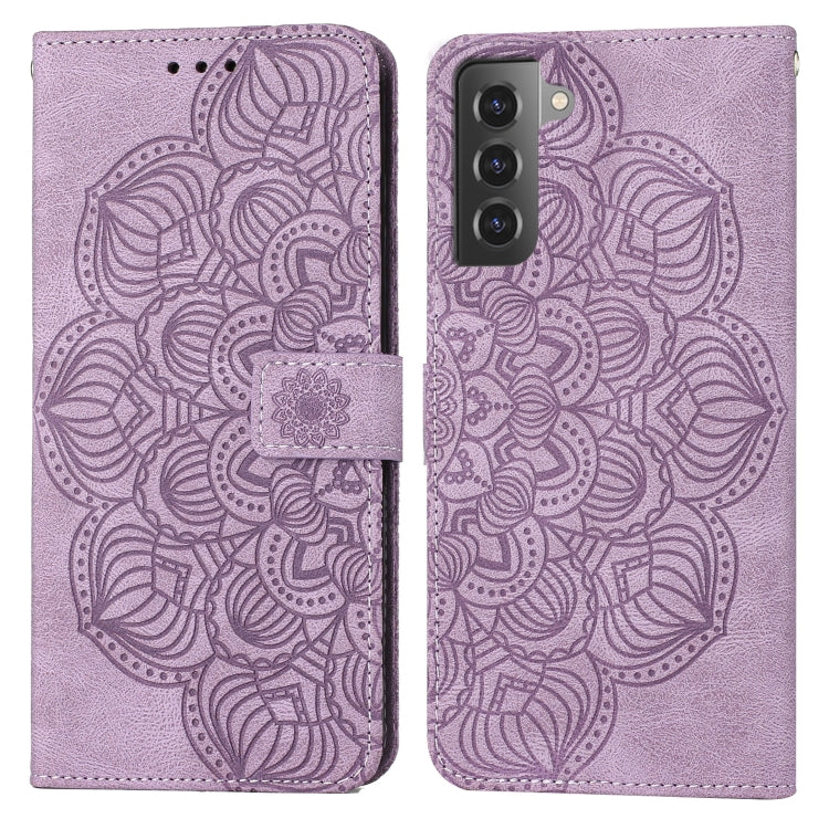 Custodia per cellulare in pelle flip goffrata con mandala, For Samsung Galaxy S20 Ultra, For Samsung Galaxy S21 5G, For Samsung Galaxy S21 FE 5G, For Samsung Galaxy S21+ 5G