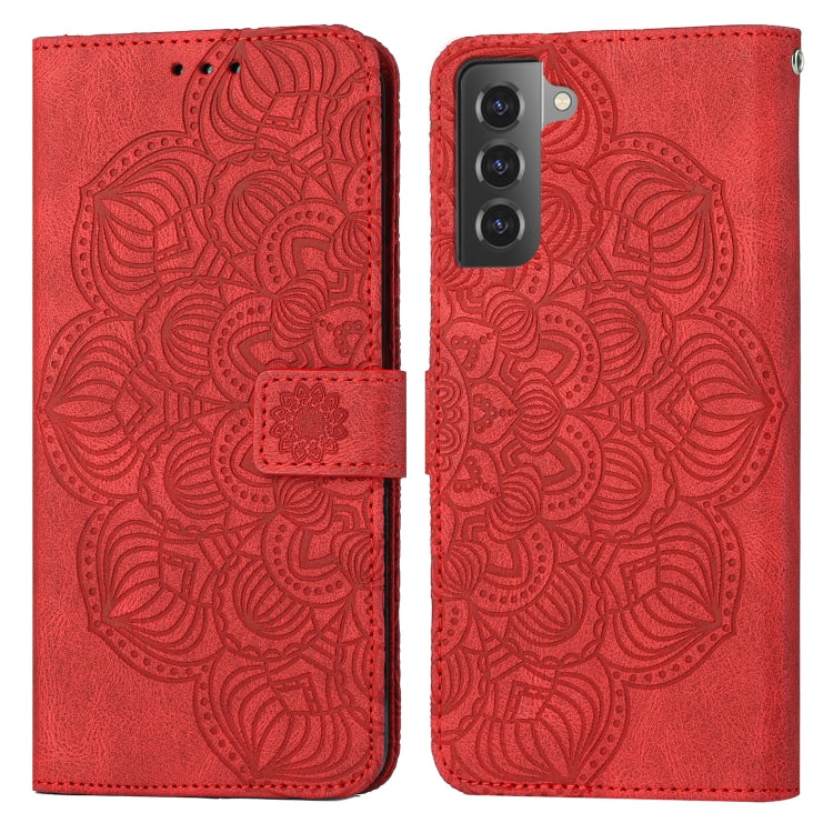 Custodia per cellulare in pelle flip goffrata con mandala, For Samsung Galaxy S20 Ultra, For Samsung Galaxy S21 5G, For Samsung Galaxy S21 FE 5G, For Samsung Galaxy S21+ 5G