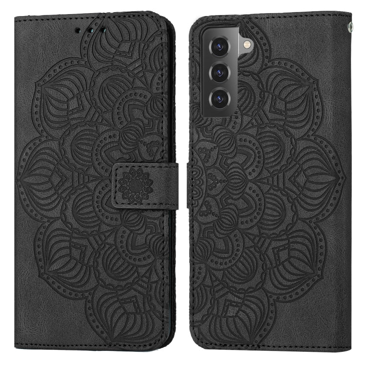 Custodia per cellulare in pelle flip goffrata con mandala, For Samsung Galaxy S20 Ultra, For Samsung Galaxy S21 5G, For Samsung Galaxy S21 FE 5G, For Samsung Galaxy S21+ 5G