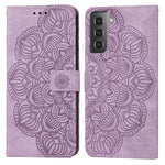 Custodia per cellulare in pelle flip goffrata con mandala, For Samsung Galaxy S20 Ultra, For Samsung Galaxy S21 5G, For Samsung Galaxy S21 FE 5G, For Samsung Galaxy S21+ 5G