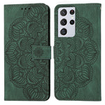 Custodia per cellulare in pelle flip goffrata con mandala, For Samsung Galaxy S21 Ultra 5G, For Samsung Galaxy S22 5G, For Samsung Galaxy S22+ 5G, For Samsung Galaxy S22 Ultra 5G