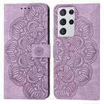 Custodia per cellulare in pelle flip goffrata con mandala, For Samsung Galaxy S21 Ultra 5G, For Samsung Galaxy S22 5G, For Samsung Galaxy S22+ 5G, For Samsung Galaxy S22 Ultra 5G
