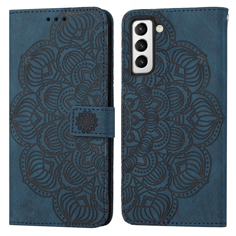 Custodia per cellulare in pelle flip goffrata con mandala, For Samsung Galaxy S21 Ultra 5G, For Samsung Galaxy S22 5G, For Samsung Galaxy S22+ 5G, For Samsung Galaxy S22 Ultra 5G