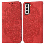 Custodia per cellulare in pelle flip goffrata con mandala, For Samsung Galaxy S21 Ultra 5G, For Samsung Galaxy S22 5G, For Samsung Galaxy S22+ 5G, For Samsung Galaxy S22 Ultra 5G