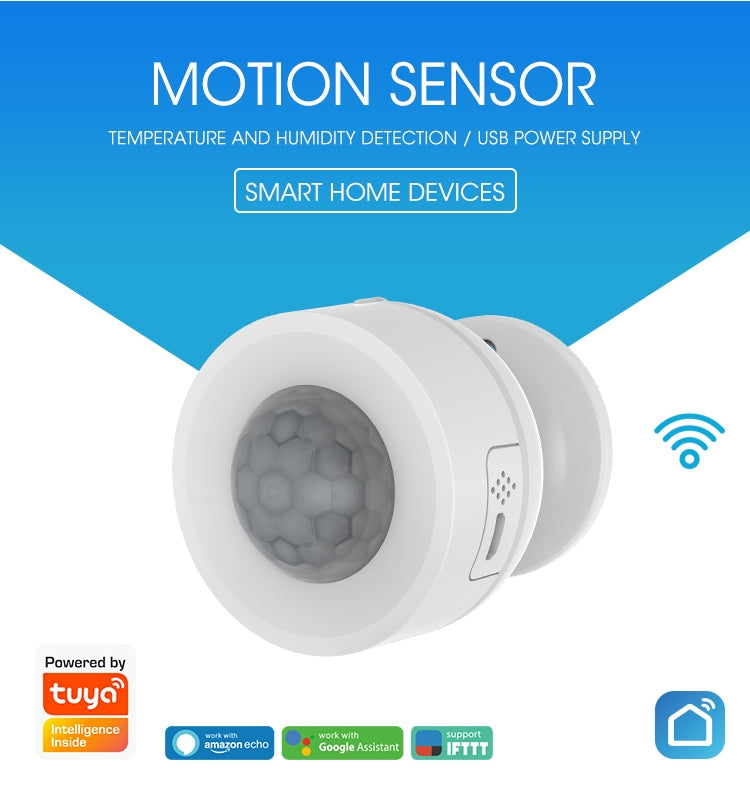 Sensore di movimento PIR WiFi NEO NAS-PD07W con sensore di temperatura e umidità, PD07W