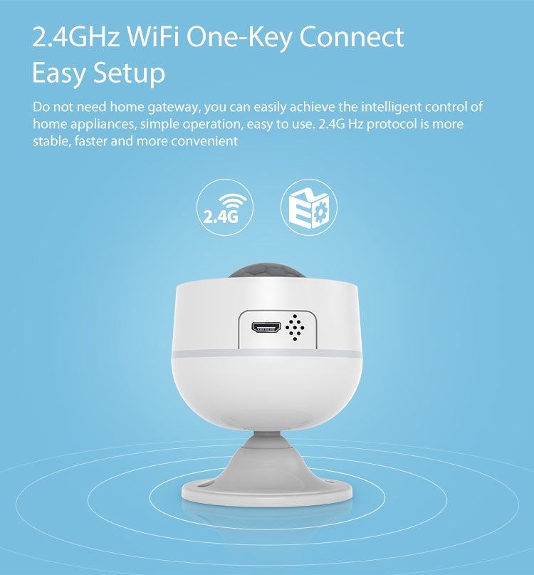 Sensore di movimento PIR WiFi NEO NAS-PD07W con sensore di temperatura e umidità, PD07W