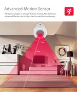 Sensore di movimento PIR WiFi NEO NAS-PD07W con sensore di temperatura e umidità, PD07W
