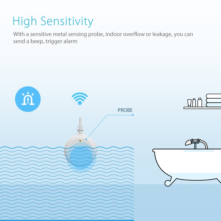 Sensore allagamento WiFi NEO NAS-WS05W con avviso acustico