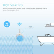 NEO NAS-WS05W Sensore acqua WiFi e sensore allagamento, WS05W WiFi Flood Detector