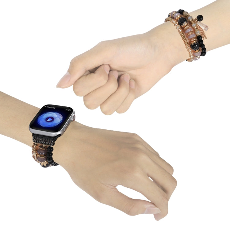 Cinturino con nappa a catena per Apple Watch Series, 7 41mm / 6&SE&5&4 40mm / 3&2&1 38mm, 7 45mm / 6&SE&5&4 44mm / 3&2&1 42mm