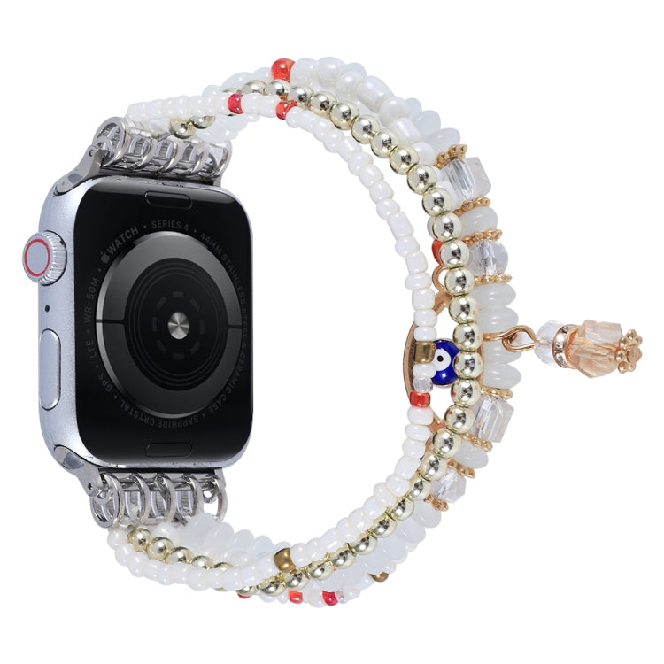 Cinturino per orologio con catena Eye Bead per Apple Watch Series, 7 41mm / 6&SE&5&4 40mm / 3&2&1 38mm, 7 45mm / 6&SE&5&4 44mm / 3&2&1 42mm
