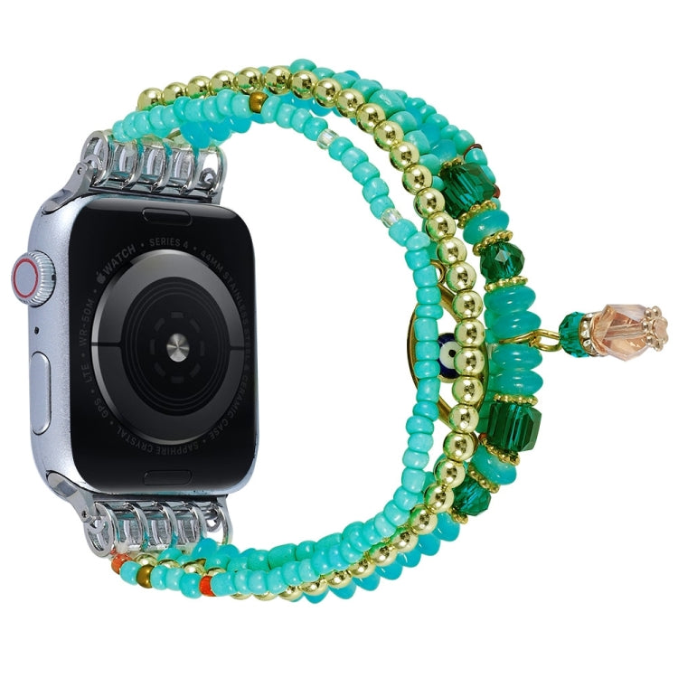 Cinturino per orologio con catena Eye Bead per Apple Watch Series, 7 41mm / 6&SE&5&4 40mm / 3&2&1 38mm, 7 45mm / 6&SE&5&4 44mm / 3&2&1 42mm