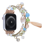 Cinturino per orologio con catena a perline tonde per Apple Watch Series, 7 41mm / 6&SE&5&4 40mm / 3&2&1 38mm, 7 45mm / 6&SE&5&4 44mm / 3&2&1 42mm
