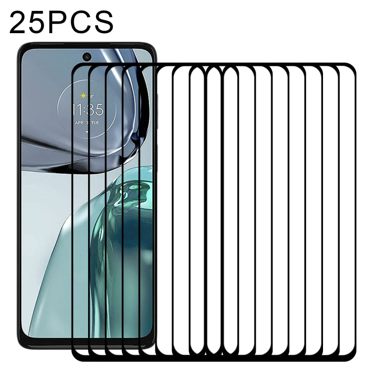 Pellicola in vetro temperato con protezione per schermo a copertura completa da 25 pezzi, For Motorola Moto G42 (25 PCS), For Motorola Moto G62 5G / Moto G32 / Moto G62 India (25 PCS)
