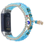 Cinturino per orologio con catena di perline, For Fitbit Charge 5, For Fitbit Versa 3 / Sense