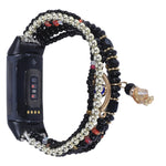 Cinturino per orologio con catena di perline, For Fitbit Charge 5, For Fitbit Versa 3 / Sense