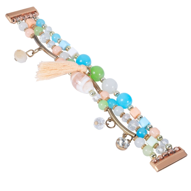 Cinturino per orologio a catena con perline rotonde, For Fitbit Charge 5, For Fitbit Versa 3 / Sense