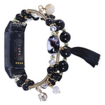 Cinturino per orologio a catena con perline rotonde, For Fitbit Charge 5, For Fitbit Versa 3 / Sense