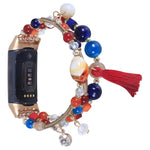 Cinturino per orologio a catena con perline rotonde, For Fitbit Charge 5, For Fitbit Versa 3 / Sense