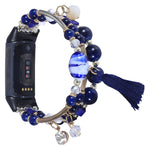 Cinturino per orologio a catena con perline rotonde, For Fitbit Charge 5, For Fitbit Versa 3 / Sense