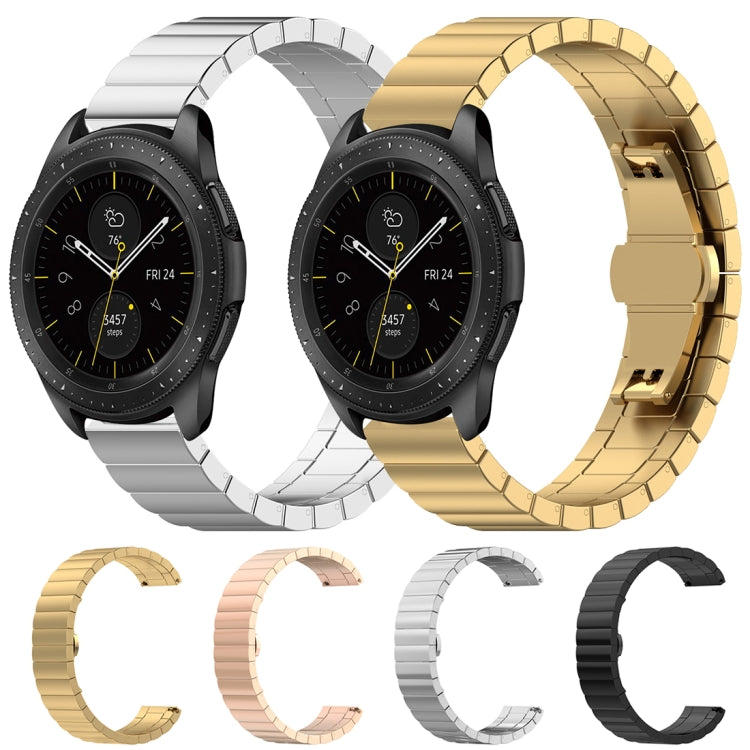 Cinturino in acciaio inossidabile con fibbia a farfalla da 46 mm, For Galaxy Watch