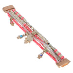 Cinturino per orologio con catena di perline di palma, For Fitbit Charge 5, For Fitbit Versa 3 / Sense