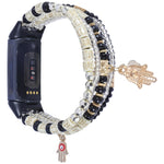 Cinturino per orologio con catena di perline di palma, For Fitbit Charge 5, For Fitbit Versa 3 / Sense