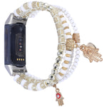 Cinturino per orologio con catena di perline di palma, For Fitbit Charge 5, For Fitbit Versa 3 / Sense