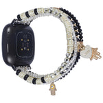 Cinturino per orologio con catena di perline di palma, For Fitbit Charge 5, For Fitbit Versa 3 / Sense