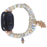 Cinturino per orologio con catena di perline di palma, For Fitbit Charge 5, For Fitbit Versa 3 / Sense