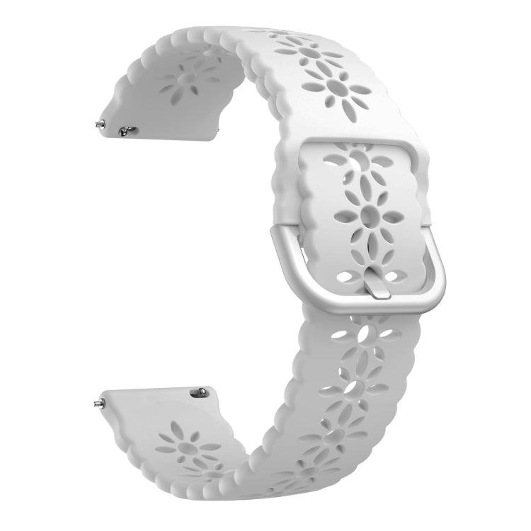 Cinturino in silicone scavato con fiore di prugna, For Samsung Galaxy Watch4 20mm, For Huawei Watch GT 3 Pro 22mm