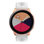 Cinturino in silicone scavato con fiore di prugna, For Samsung Galaxy Watch4 20mm, For Huawei Watch GT 3 Pro 22mm