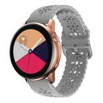 Cinturino in silicone scavato con fiore di prugna, For Samsung Galaxy Watch4 20mm, For Huawei Watch GT 3 Pro 22mm