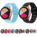 Cinturino in silicone scavato con fiore di prugna, For Samsung Galaxy Watch4 20mm, For Huawei Watch GT 3 Pro 22mm