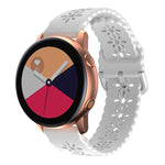 Cinturino in silicone scavato con fiore di prugna, For Samsung Galaxy Watch4 20mm, For Huawei Watch GT 3 Pro 22mm