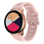 Cinturino in silicone scavato con fiore di prugna, For Samsung Galaxy Watch4 20mm, For Huawei Watch GT 3 Pro 22mm
